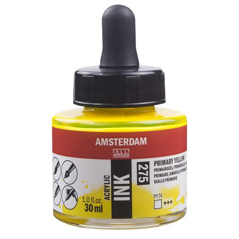 Amsterdam Acrylic Ink 30ml - 275 - Primary Yellow