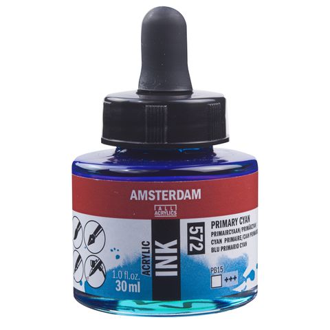 Amsterdam Acrylic Ink 30ml - 572 - Primary Cyan