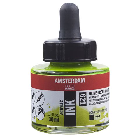 Amsterdam Acrylic Ink 30ml - 621 - Olive Green Lt