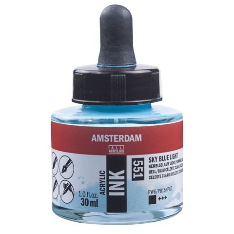 Amsterdam Acrylic Ink 30ml - 551 - Sky Blue Light