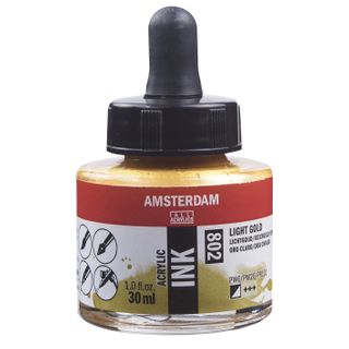 Amsterdam Acrylic Ink 30ml - 802 - Light Gold