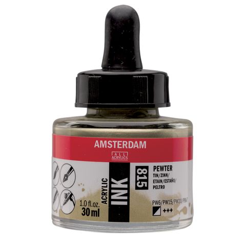 Amsterdam Acrylic Ink 30ml - 815 - Pewter