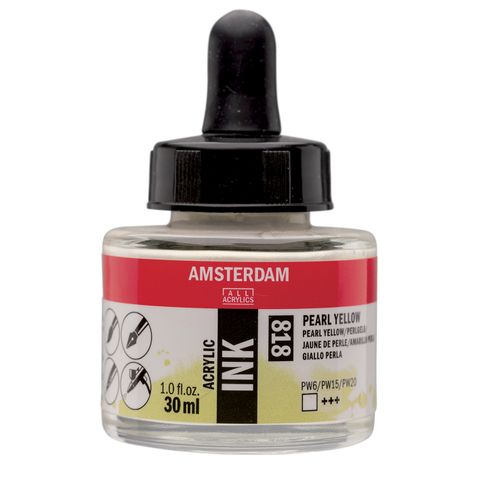 Amsterdam Acrylic Ink 30ml - 818 - Pearl Yellow