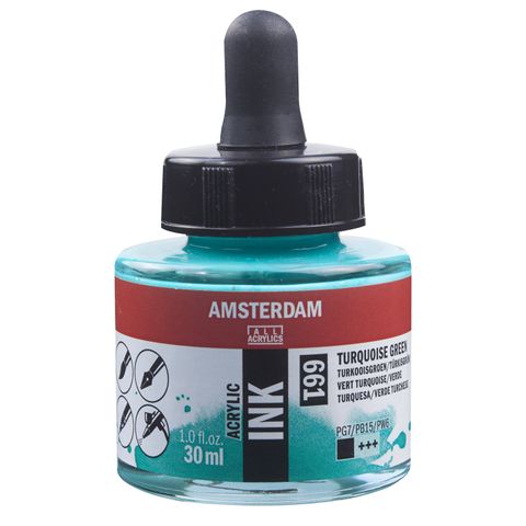 Amsterdam Acrylic Ink 30ml - 661 - Turquoise Green