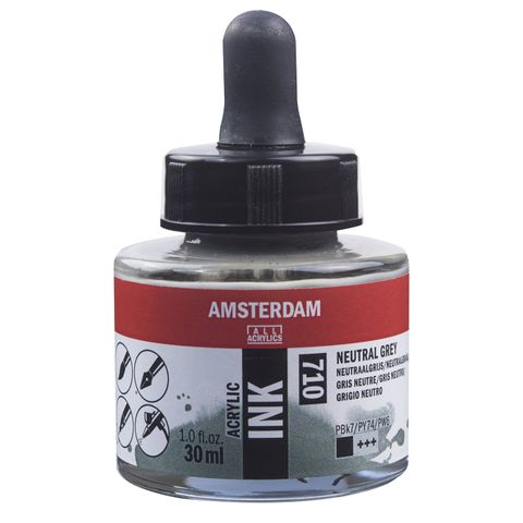 Amsterdam Acrylic Ink 30ml - 710 - Neutral Grey