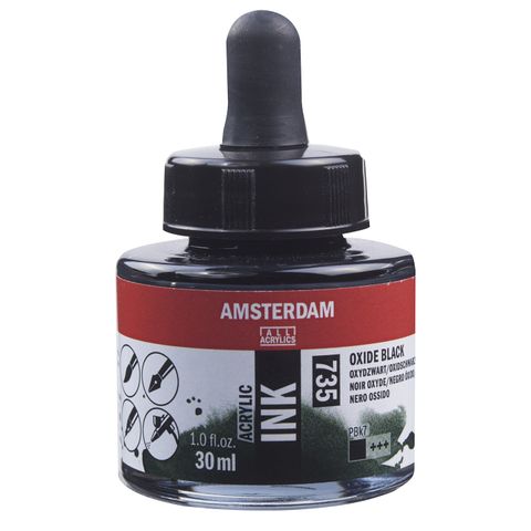 Amsterdam Acrylic Ink 30ml - 735 - Oxide Black