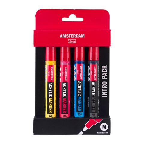 Amsterdam Acrylic MARKERS M BASIC SET 4