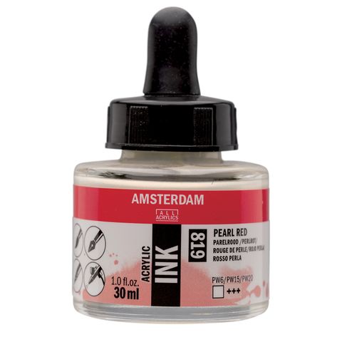 Amsterdam Acrylic Ink 30ml - 819 - Pearl Red