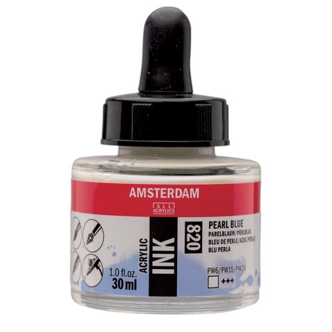 Amsterdam Acrylic Ink 30ml - 820 - Pearl Blue