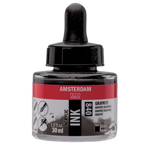 Amsterdam Acrylic Ink 30ml - 840 - Graphite