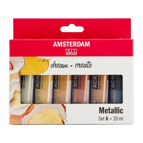 Royal Talens - Art Creation - Acrylic Paint Set - 6 x 75ml Tubes - Assorted  Colours