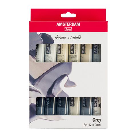 Amsterdam Acrylic Greys Set 12X20ml