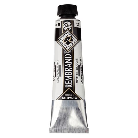 Rembrandt Acrylic - 702 - Lamp Black 40ml