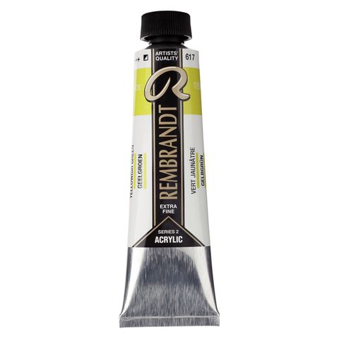 Rembrandt Acrylic - 617 - Yellowish Green 40ml