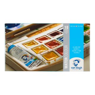 Van Gogh Watercolour Plastic 18 Half Pan & 2 Tube