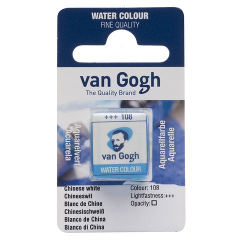 Van Gogh Watercolour Half Pan - 108 - Chinese Whit