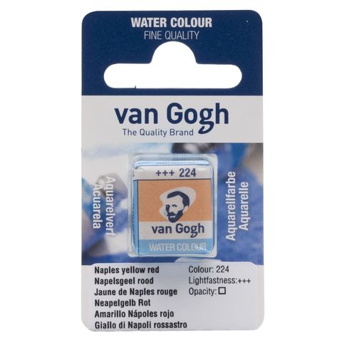 Van Gogh Watercolour Half Pan - 224 - Napl.Ylw Red