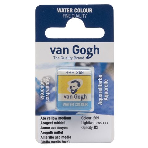 Van Gogh Watercolour Half Pan - 269 - Azo Yellow M