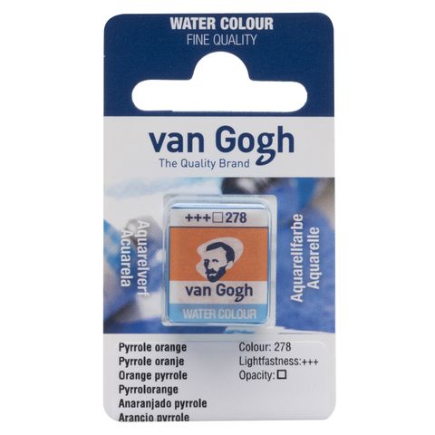 Van Gogh Watercolour Half Pan - 278 - Pyrrole Oran