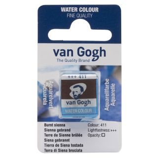 Van Gogh Watercolour Half Pan - 411 - Burnt Sienna