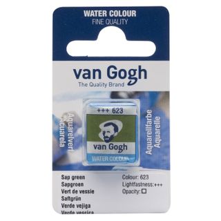 Van Gogh Watercolour Half Pan - 623 - Sap Green