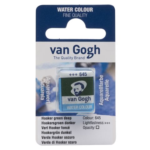 Van Gogh Watercolour Half Pan - 645 - Hooker Grn D