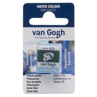 Van Gogh Watercolour Half Pan - 675 - Phth.Green