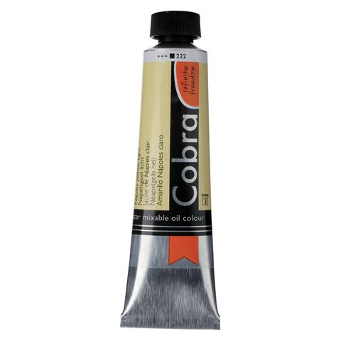 Cobra Artist Water Mixable Oil 40ml - 222 - Naples Yellow Light