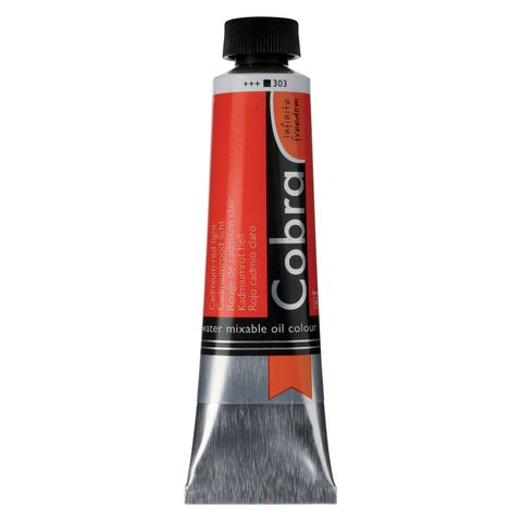 Cobra Artist Water Mixable Oil 40ml - 303 - Cadmium Red Light