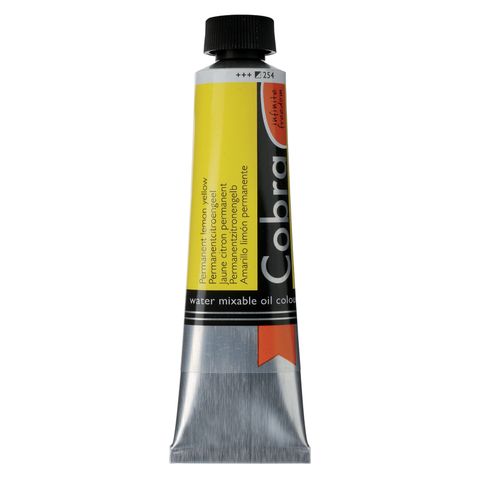 Cobra Artist Water Mixable Oil 40ml - 254 - Permanent Lemon Yellow