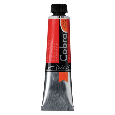 Cobra Artist Water Mixable Oil 40ml - 314 - Cadmium Red Medium