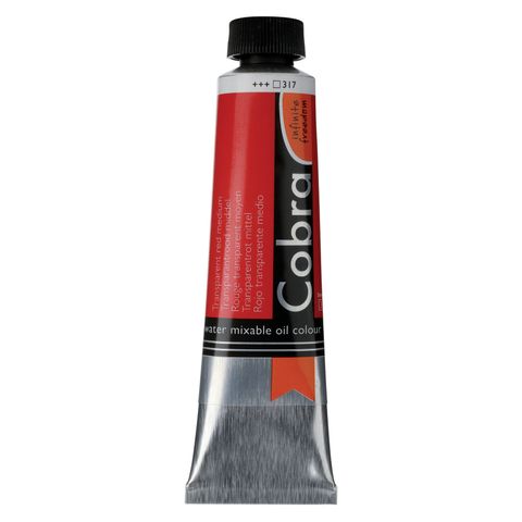 Cobra Artist Water Mixable Oil 40ml - 317 - Transparent Red Medium
