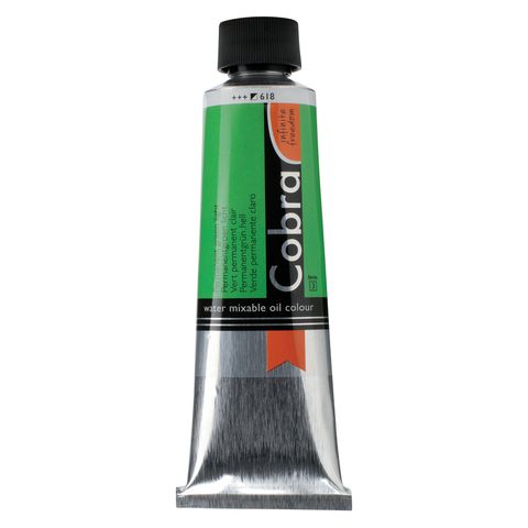 Cobra Artist Water Mixable Oil 40ml - 618 - Permanent Green Light