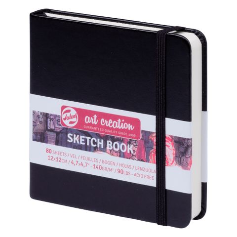 Talens Art Creations Sketch Book Black 12x12 140gsm