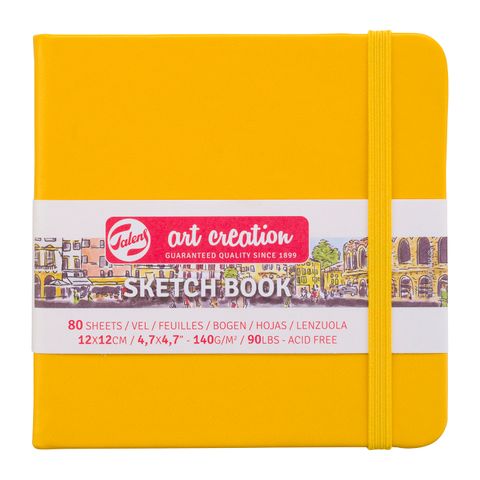 Talens Art Creations Sketch Book G.Ylw 12x12 140gsm