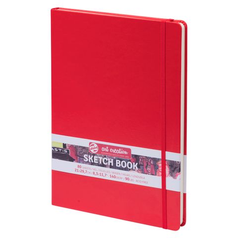 Talens Art Creations Sketch Book Red 21x30 140gsm