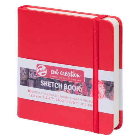 Talens Art Creations Sketch Book Red 12x12 140gsm