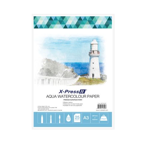 Aqua W/C Paper 200gsm A3 Pk of 25