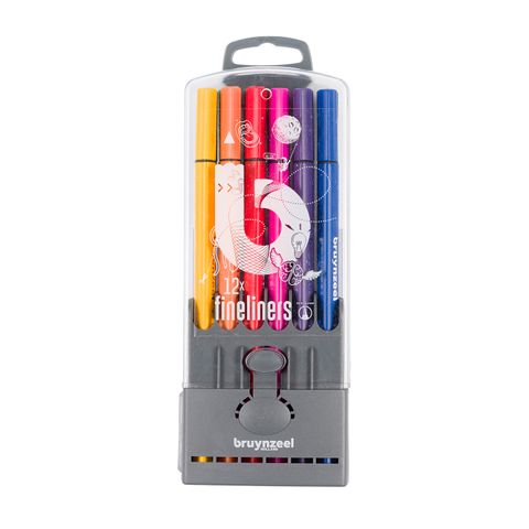 BRUYNZEEL FINELINER Set Plastic Case 12