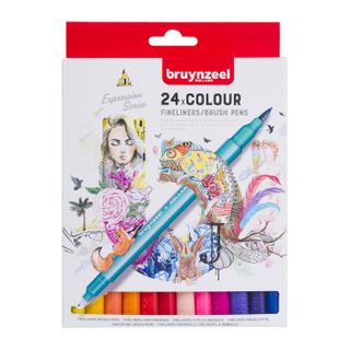 BRUYNZEEL FINELINER BRUSHPEN SET 24