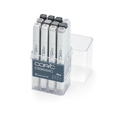 Copic Marker Set 12 Toner Grey