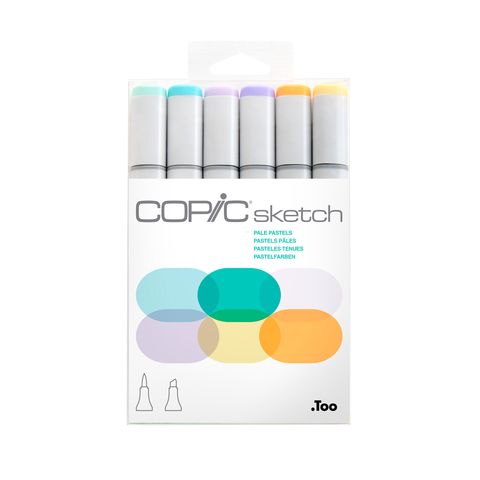 Copic Sketch Set 6 Pale Pastels