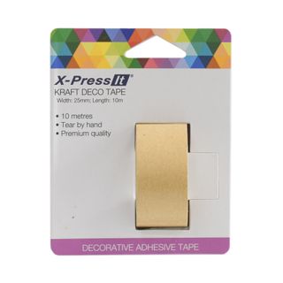 X-Press It Kraft Deco Tape 25mm x 10m Brown