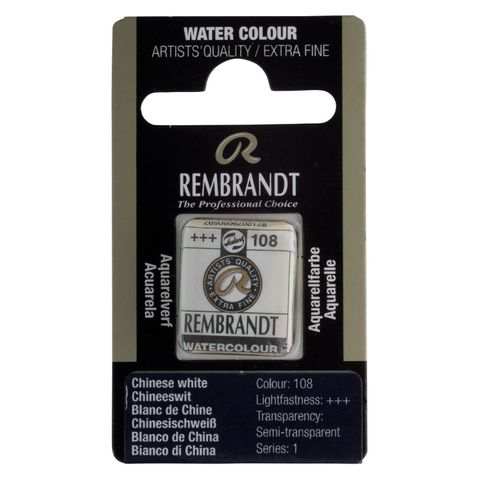 Rembrandt Watercolour Half Pan - 108 - Chinese Whi
