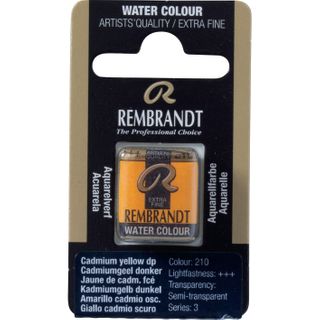 Rembrandt Watercolour Half Pan - 210 - Cadmium Yel