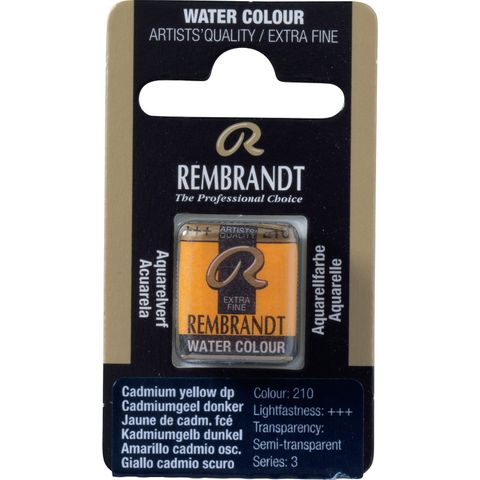 Rembrandt Watercolour Half Pan - 210 - Cadmium Yel