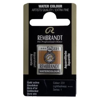 Rembrandt Watercolour Half Pan - 231 - Gold Ochre