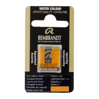 Rembrandt Watercolour Half Pan - 270 - Azo Yellow