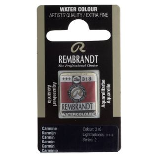 Rembrandt Watercolour Half Pan - 318 - Carmine  S2