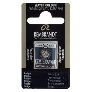 Rembrandt Watercolour Half Pan - 533 - Indigo S1